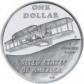 1 доллар 2003 Братья Райт Первый полёт,  UNC, серебро
