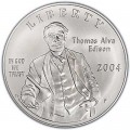 1 доллар 2004 Томас Альва Эдисон, серебро UNC