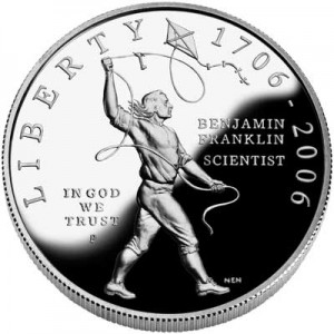 1 Dollar 2006 Benjamin Franklin Wissenschaftler  proof, silber