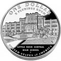 1 Dollar 2007 Little Rock Central High School Desegregation  proof, silber