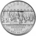 1 доллар 2007 Десегрегация в образовании, серебро UNC