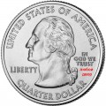 25 cents Quarter Dollar 2013 USA Mount Rushmore 20th National Park, colorized