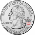 25 cents Quarter Dollar 2010 USA Hot Springs 1st National Park, colorized