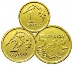 Набор монет Польши 2014 (3 монеты), UNC цена, стоимость