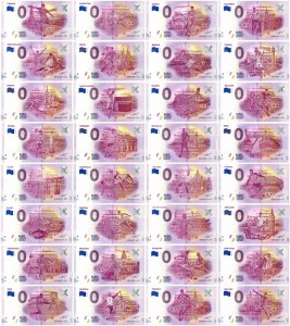 Set of banknotes 0 euros 2018 Countries participating in the World Cup in Russia, 32 banknotes