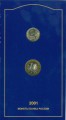 Russische Münze satze 2001 MMD Gagarin, in der Broschüre