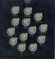 Набор монет 2016 Приднестровье, Знаки Зодиака, 13 монет в блистерном альбоме