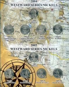Набор 5 центов 2004-2006 США Путешествие на Запад Льюиса и Кларка в альбоме