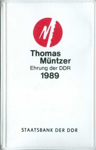 Набор 5 марок 1989 Германия, 500 лет со дня рождения Томаса Мюнцера, 2 монеты цена, стоимость