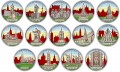 Set farbige 5 rubel 2016 die Landeshauptstadt gesetzt, von sowjetischen Truppen befreit 14 Münzen in Album