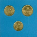 Set von Münzen im Jahr 1978 Argentinien-Weltmeisterschaft, 3 munzen