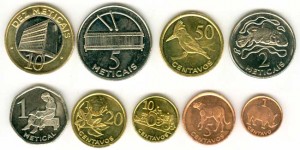 Set Münzen 2006 Mozambique, 9 Münzen
