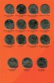 Eine Reihe von Gedenkmünzen 1965-1991 UdSSR, 68 Münzen in Album