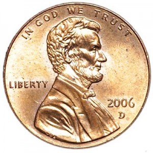 1 цент 2006 США D, L.6.54 цена, стоимость