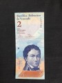 2 боливара 2012 Венесуэла, банкнота, хорошее качество XF