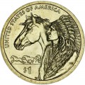 1 dollar 2012 USA Native American Sacagawea, Trade routes in the 17th century, mint P