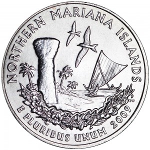 25 cent Quarter Dollar 2009 USA Die n?rdlichen Marianen Inseln D
