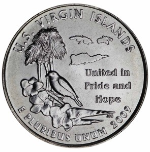25 cents Quarter Dollar 2009 USA Virgin Islands mint mark D