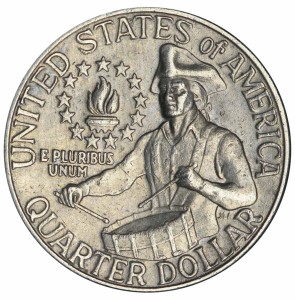 25 центов 1976 США Барабанщик, 200 лет Независимости, двор P, из обращения