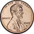 1 cent 2009 USA Cabin, Early Childhood, Lincoln, mint mark D