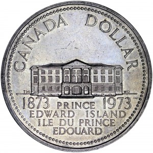 1 доллар 1973 Канада, Остров Принца Эдуарда, 100 лет вхождения острова Принца Эдуарда в Конфедерацию цена, стоимость