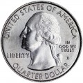25 cents Quarter Dollar 2013 USA "White Mountain" 16th National Park, mint mark D