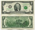 2 dollars 2009 USA (L), Banknote, from circulation