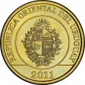 1 Peso 2011 Uruguay Armadillo