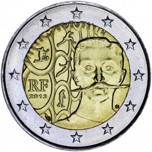 2 евро 2013 Франция Кубертен