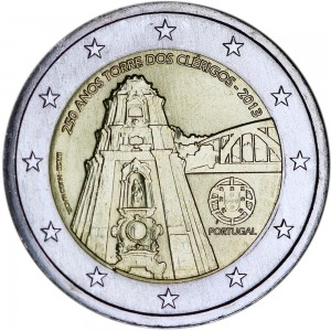 2 euro 2013 Portugal Clerigos price, composition, diameter, thickness, mintage, orientation, video, authenticity, weight, Description