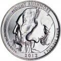 25 центов 2013 США Гора Рашмор (Mount Rushmore), 20-й парк, двор D