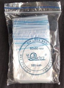 Упаковка Пакетов ZIP-LOCK, размером 60x80 мм, в упаковке 100 шт