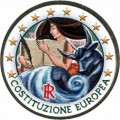 2 Euro 2005 Italien Gedenkmünze, Vertrag über eine Verfassung für Europa Farbig
