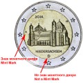 2 евро 2014 Германия Нижняя Саксония (Церковь Св. Михаэля в Хильдесхайме), двор A