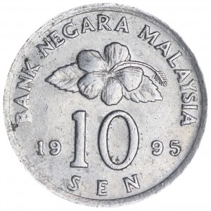 10 sen 1989-2011 Malaysia Negara Malaysia, aus dem Verkehr