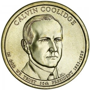 1 dollar 2014 USA, 30 President Calvin Coolidge mint D