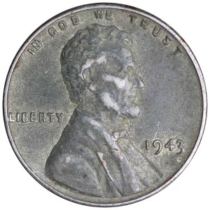 1 цент 1943 США, сталь, из обращения