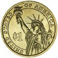 1 доллар 2014 США, 32 президент Франклин Делано Рузвельт, двор P