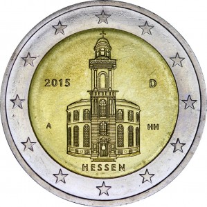 2 euro 2015 Germany Hessen, mint mark A