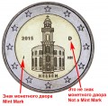 2 euro 2015 Germany Hessen, mint mark J