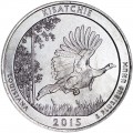 25 центов 2015 США Кисатчи (Kisatchie), 27-й парк, двор P