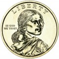 1 Dollar 2015 USA Sacagawea, Indianer-Bauherren, minze P
