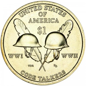 1 Dollar 2016 USA Sacagawea, Indianer-Verschlüssler, minze P