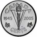 5 центов 2005 Канада 60 лет Победы