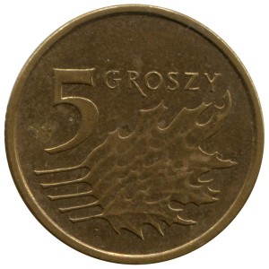 5 groszy 1990-2014 Poland, from circulation price, composition, diameter, thickness, mintage, orientation, video, authenticity, weight, Description