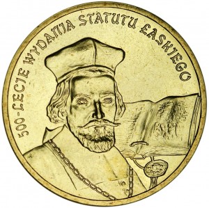 2 zloty 2006 Poland 500th anniversary of the birth of Statut Laskieg (500-lecie wydania Statutu Laskiego)