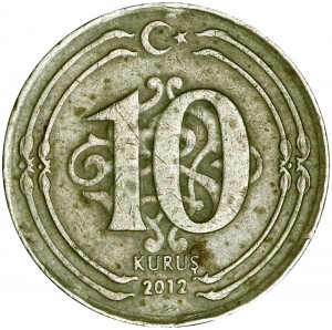 10 Kurush 2009-2022 Turkei, aus dem Verkehr