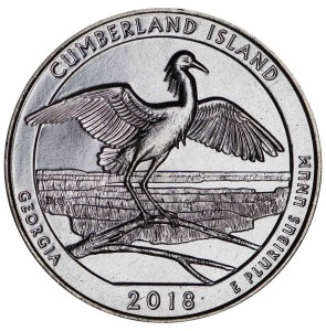25 cents Quarter Dollar 2018 USA Cumberland Island National Seashore 44th Park, mint mark D