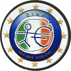 2 euro 2009 Gedenkmünze, WWU, Irland (farbig)