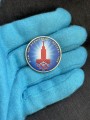 1 рубль 1977 СССР Олимпиада, Эмблема, из обращения (цветная)